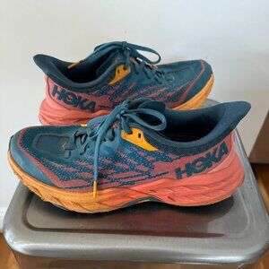 Women's Hoka Speedgoat 5 Trail-Running Shoes  - Blue Coral / Camellia - 7B